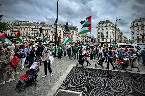 A Demonstration In Support Of Palestine In France