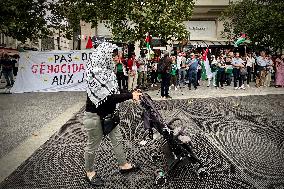 A Demonstration In Support Of Palestine In France