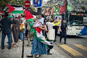 A Demonstration In Support Of Palestine In France