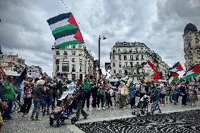 A Demonstration In Support Of Palestine In France