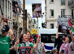 A Demonstration In Support Of Palestine In France