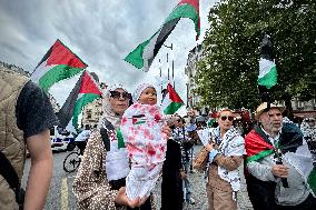 A Demonstration In Support Of Palestine In France