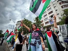 A Demonstration In Support Of Palestine In France