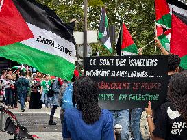 A Demonstration In Support Of Palestine In France