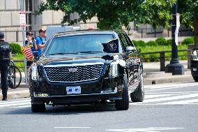 President Biden Returns To White House After COVID Isolation In Delaware.