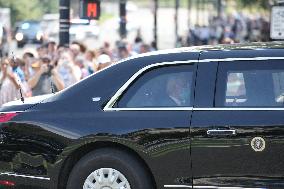 President Biden Returns To White House After COVID Isolation In Delaware.