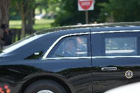 President Biden Returns To White House After COVID Isolation In Delaware.