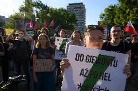 "Abortion Yes!" Demonstration In Warsaw.