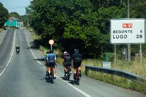 Mexican Triathlon Team's Cycling Training In Galicia For The Olympics