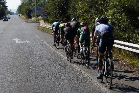 Mexican Triathlon Team's Cycling Training In Galicia For The Olympics