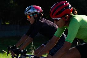 Mexican Triathlon Team's Cycling Training In Galicia For The Olympics