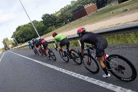 Mexican Triathlon Team's Cycling Training In Galicia For The Olympics