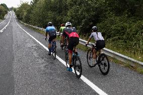 Mexican Triathlon Team's Cycling Training In Galicia For The Olympics