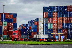 Container Storage At The Port - Rotterdam