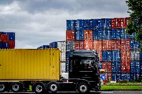 Container Storage At The Port - Rotterdam