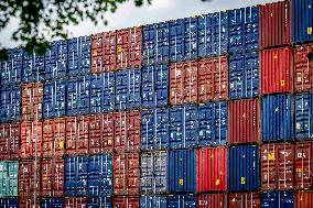 Container Storage At The Port - Rotterdam