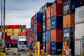 Container Storage At The Port - Rotterdam