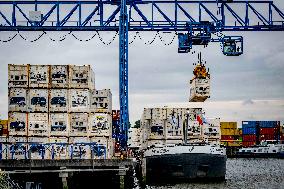 Container Storage At The Port - Rotterdam