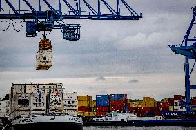 Container Storage At The Port - Rotterdam