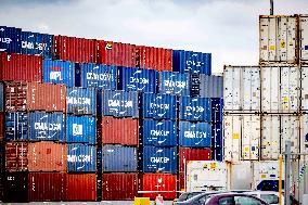 Container Storage At The Port - Rotterdam