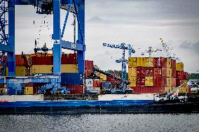 Container Storage At The Port - Rotterdam