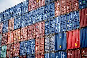 Container Storage At The Port - Rotterdam