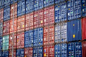 Container Storage At The Port - Rotterdam