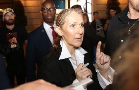 Celine Dion Leaves Her Hotel - Paris