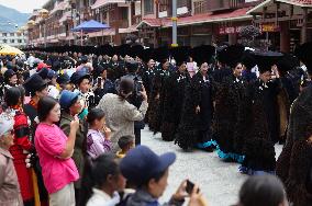 (SichuanMosaics)CHINA-SICHUAN-BUTUO-YI ETHNIC GROUP-TORCH FESTIVAL (CN)