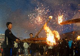 Traditional Torch Festival Of Yi Ethnic Group - China