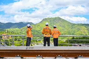 CHINA-ZHEJIANG-TYPHOON-RAILWAY INSPECTION (CN)