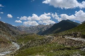 High Mountain Pass In The Himalayas