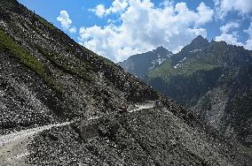 High Mountain Pass In The Himalayas