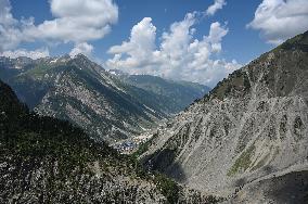 High Mountain Pass In The Himalayas