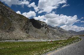 High Mountain Pass In The Himalayas