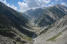 High Mountain Pass In The Himalayas