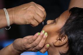 Polio Vaccination Campaign In Patan, Lalitpur.