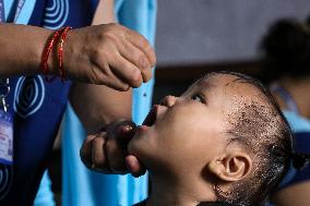 Polio Vaccination Campaign In Patan, Lalitpur.