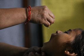 Polio Vaccination Campaign In Patan, Lalitpur.