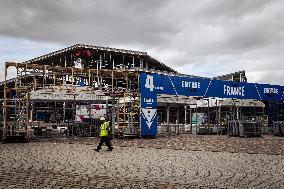 Preparations For The Parc Des Nations At Parc De La Villette, In Paris