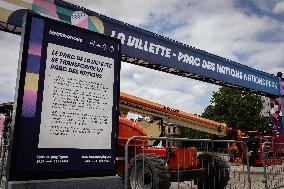 Preparations For The Parc Des Nations At Parc De La Villette, In Paris