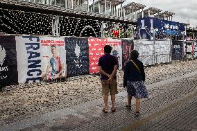 Preparations For The Parc Des Nations At Parc De La Villette, In Paris