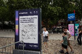 Preparations For The Parc Des Nations At Parc De La Villette, In Paris