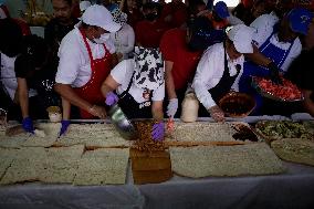 Making A 7-metre Long Torta In Mexico City