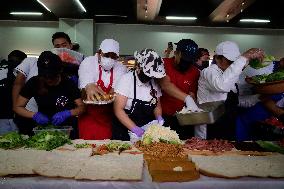 Making A 7-metre Long Torta In Mexico City