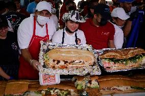 Making A 7-metre Long Torta In Mexico City