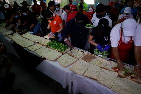 Making A 7-metre Long Torta In Mexico City