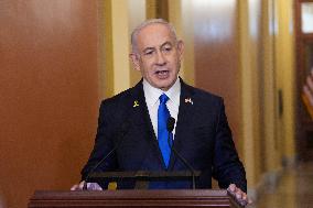 DC: Speaker Johnson and PM Netanyahu hold a brief remarks