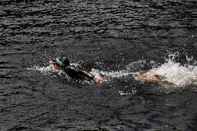 Mexican Triathlon Team's Swimming Training In Galicia For The Olympics