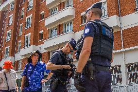 Police Reforce The Security Around The Stade Parc Des Princes, In Paris, To The Match Between Israel X Mali.